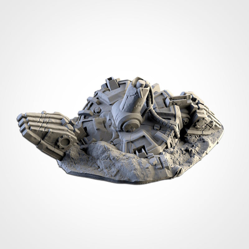 Destroyed Titan 3D printed terrain view 6