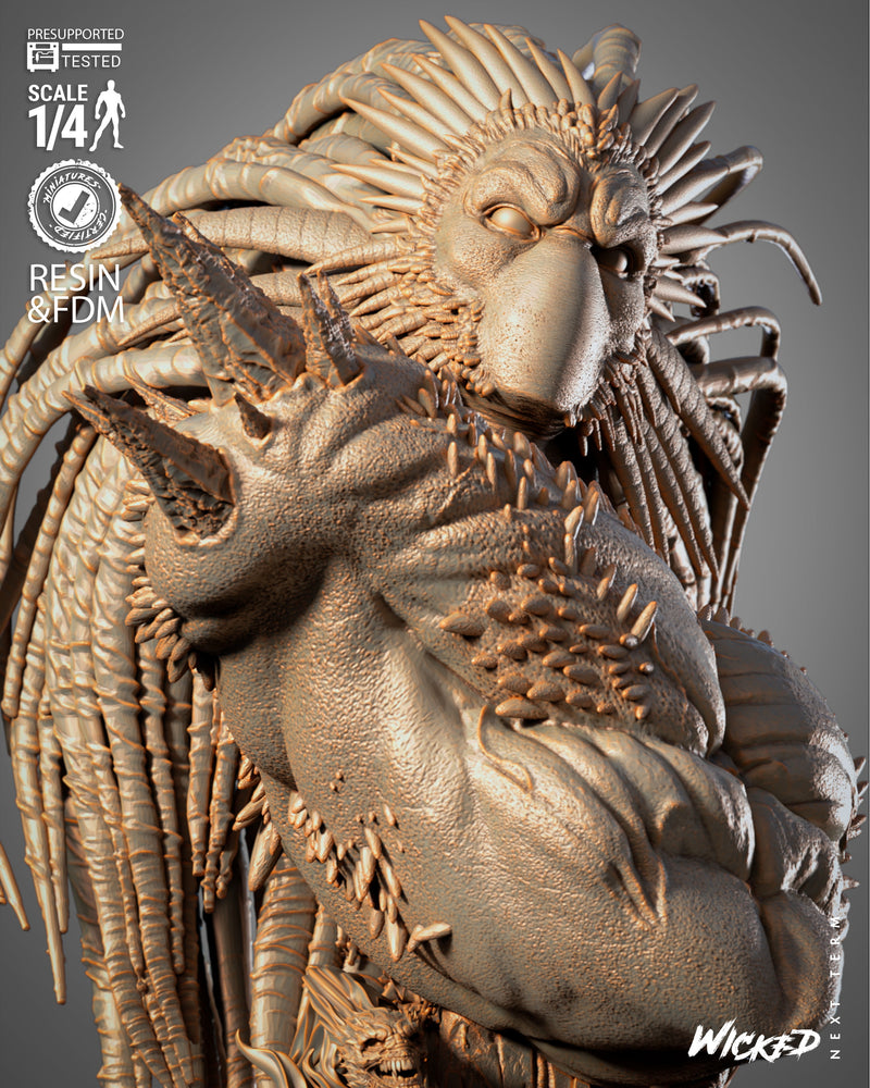 Black Heart Portrait Bust resin bust kit view 6