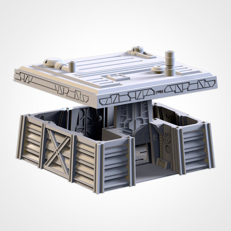 Bunkers 3D printed terrain view 6