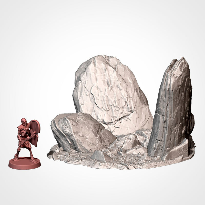Rocky Scatter Terrain 3D printed terrain view 6