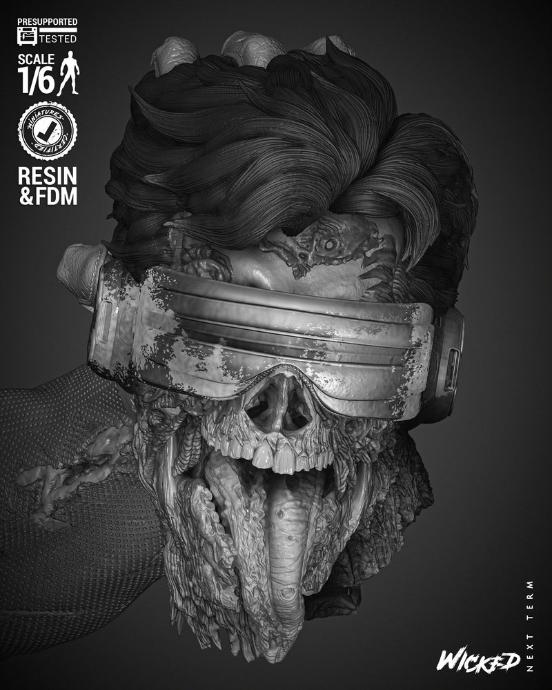 Cyclops Zombie Sculpture resin statue kit view 6