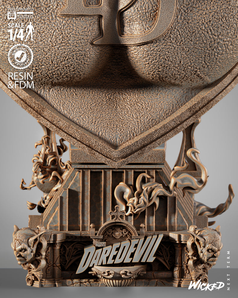 Daredevil Portrait Bust resin bust kit view 6