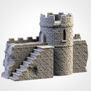 Ruined Castle 3D printed terrain view 6