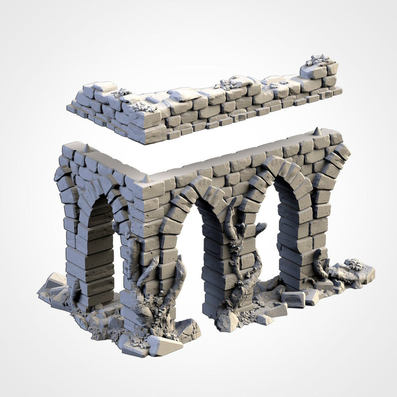Abandoned City Ruins 3D printed terrain view 6