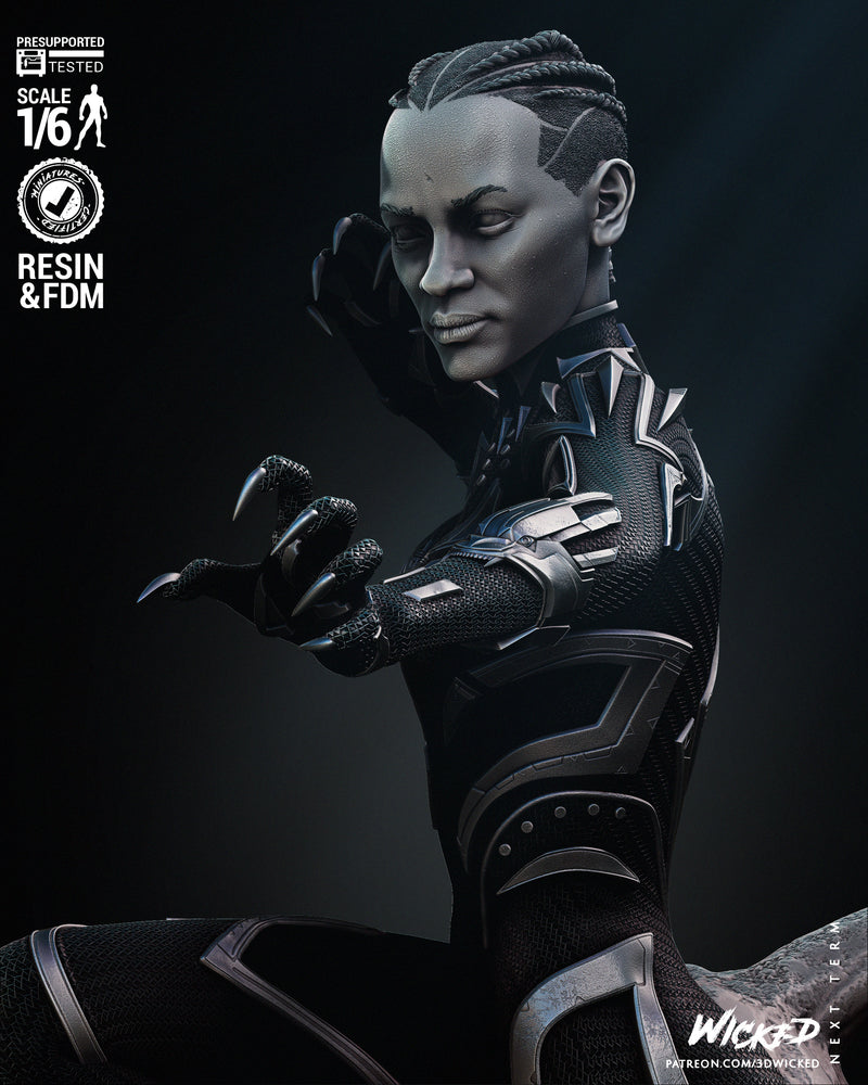 Black Panther Shuri 2024 Sculpture resin statue kit view 6