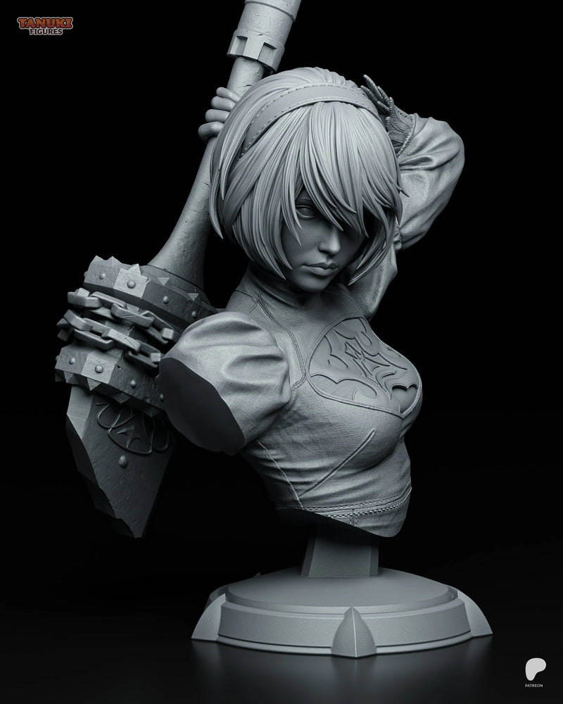 2B Resin Statue & Bust - Bust view 6