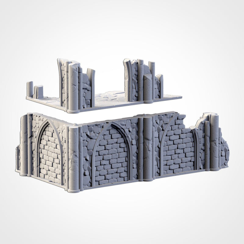 Classic Ruins WTC Set 01 3D printed terrain view 6