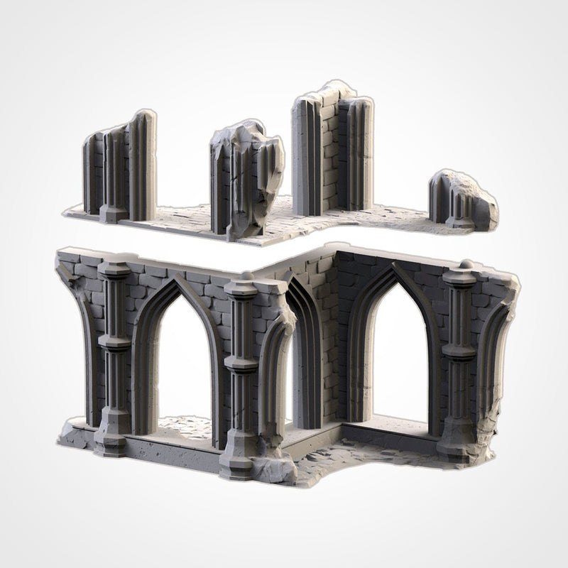 Temple Ruins 3D printed terrain view 6