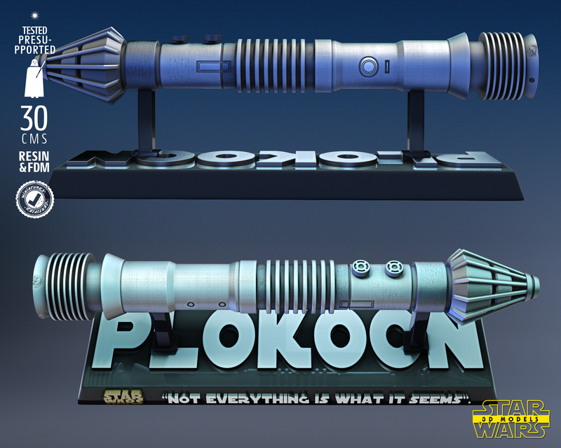 Plo Koon Lightsaber Sculpture