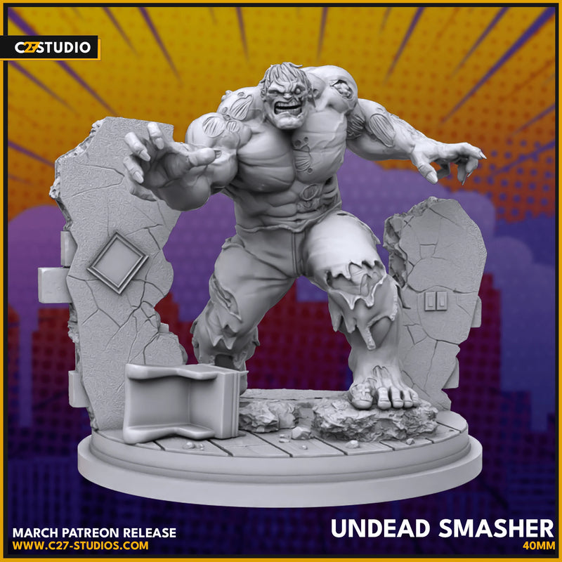 Zombie Hulk Marvel MCP-compatible resin miniature by C27 Studios - product image 6