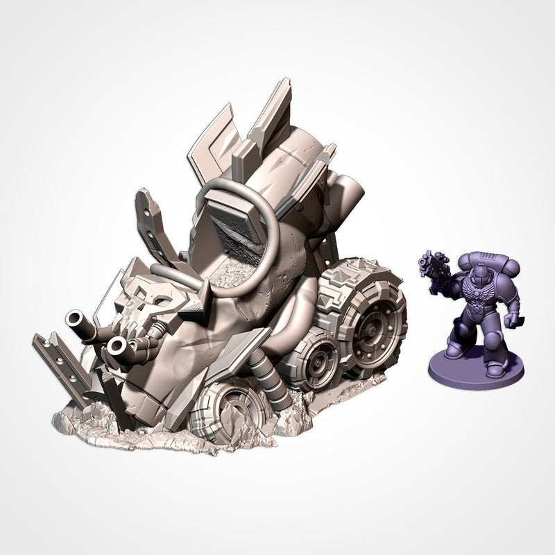 Orc Buggies Destroyed 3D printed terrain view 6