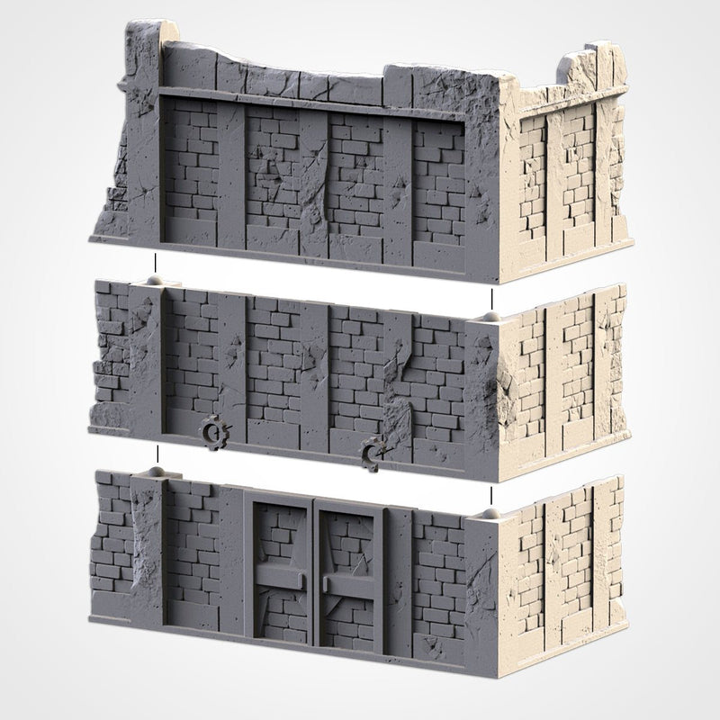 City Ruins WTC Set 01 3D printed terrain view 6
