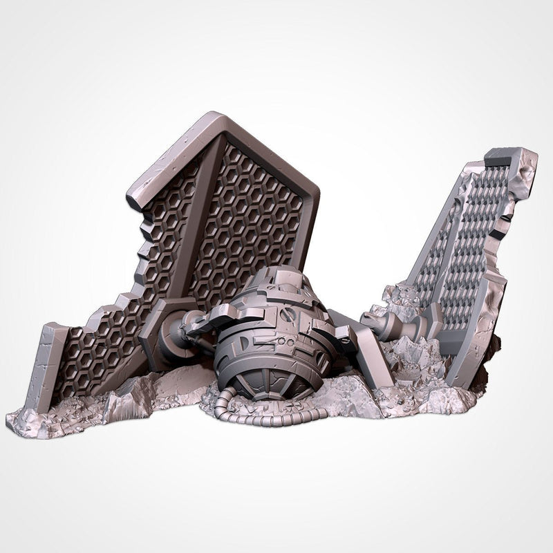 Crashed Spaceships 3D printed terrain view 6