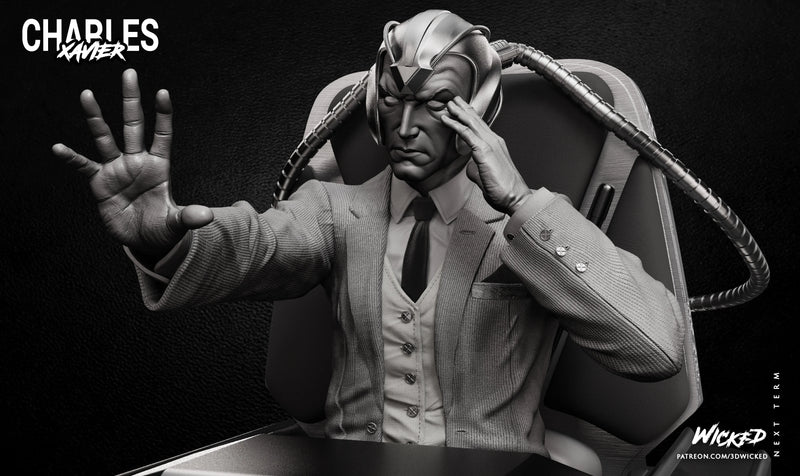 Charles Xavier Sculpture resin statue kit view 6