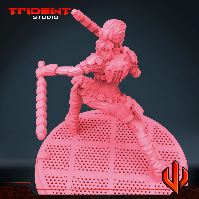 Melina Vostokoff - Sculpt C Marvel MCP-compatible 40mm resin proxy miniature by Trident Miniatures - product image 6