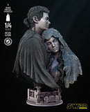 Young Anakin and Padme Bust Portrait