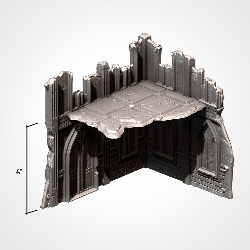City Classic Ruins GW 10th 3D printed terrain view 6