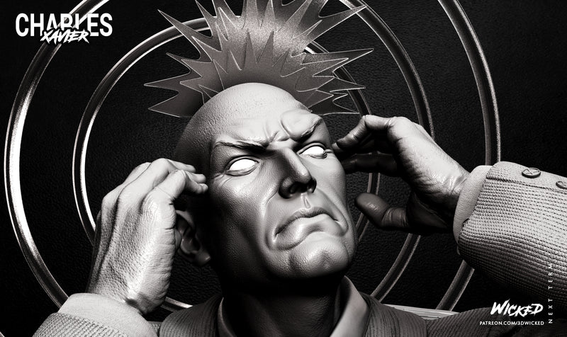 Charles Xavier Bust resin bust kit view 6