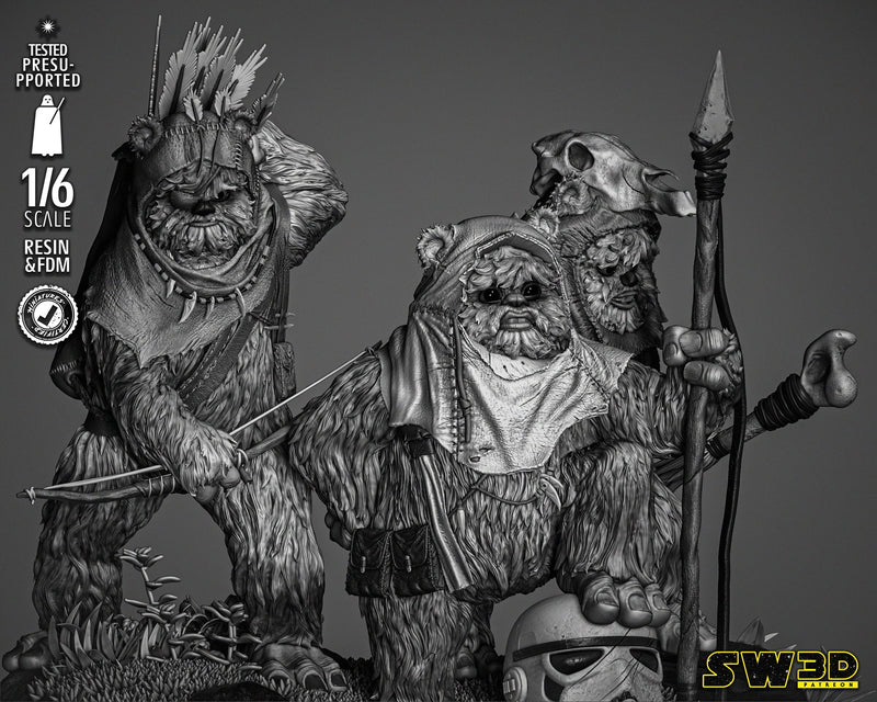 Ewoks Diorama Sculpture