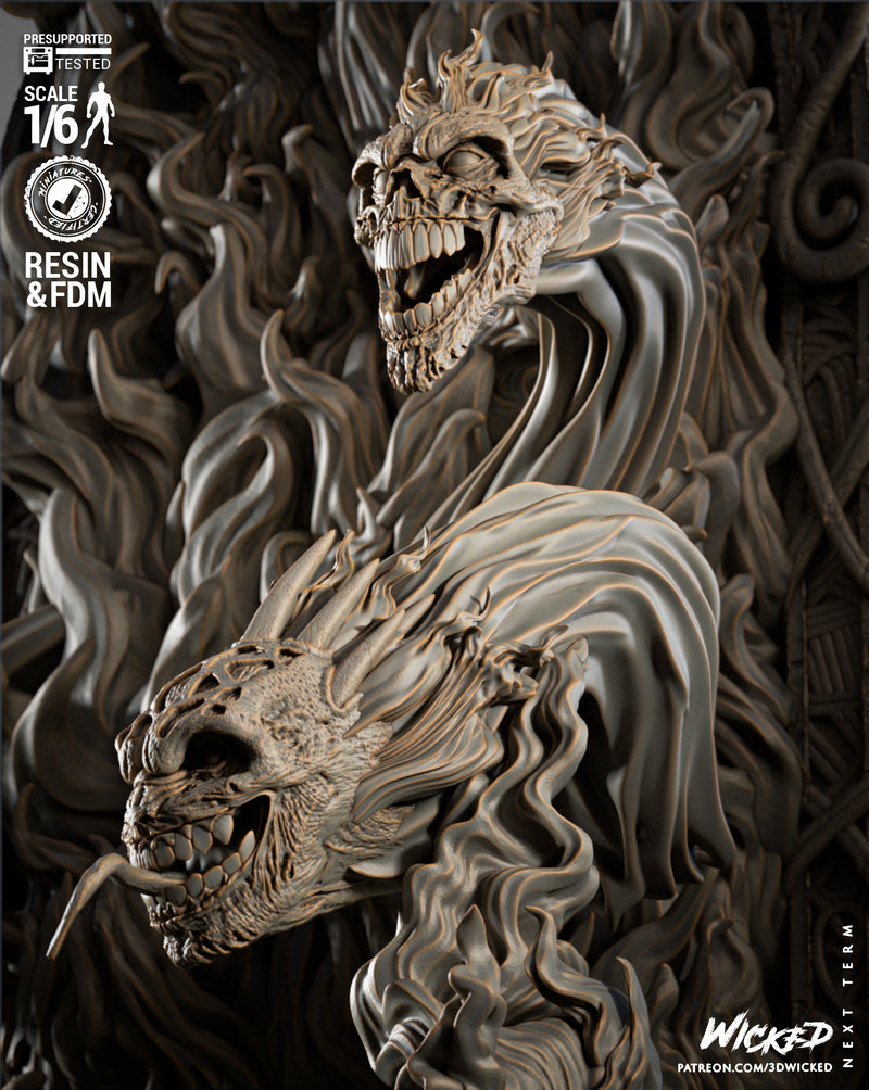 Black Heart Sculpture resin statue kit view 6