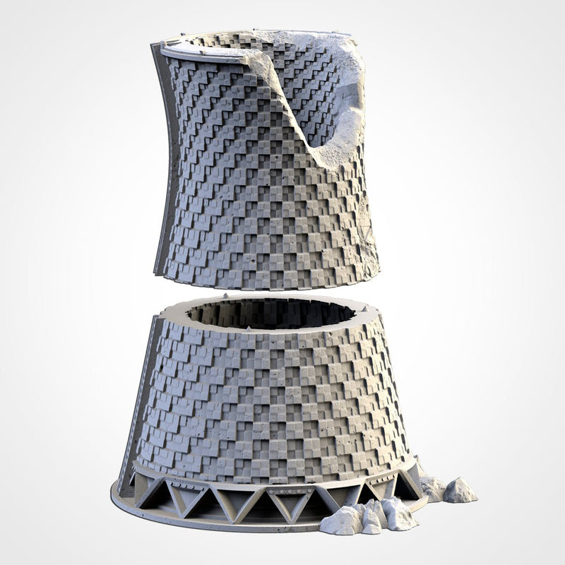 Nuclear Plants 3D printed terrain view 6