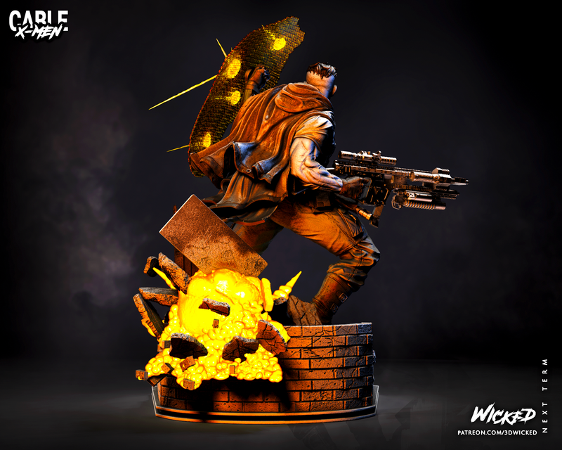 Cable Sculpture resin statue kit view 6
