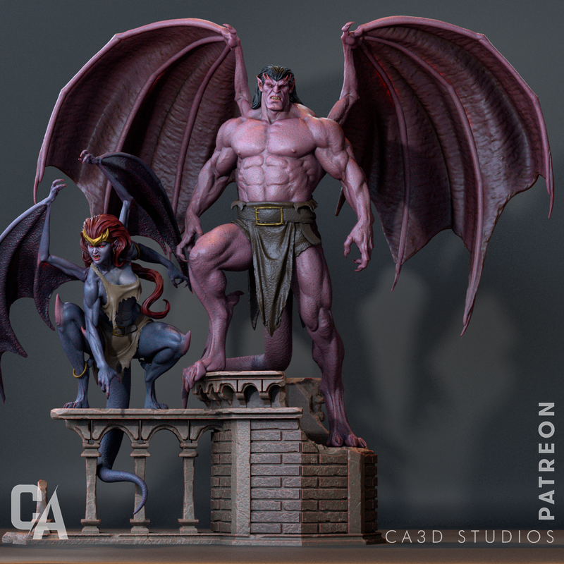 Demona and Goliath Resin Statue - view 5