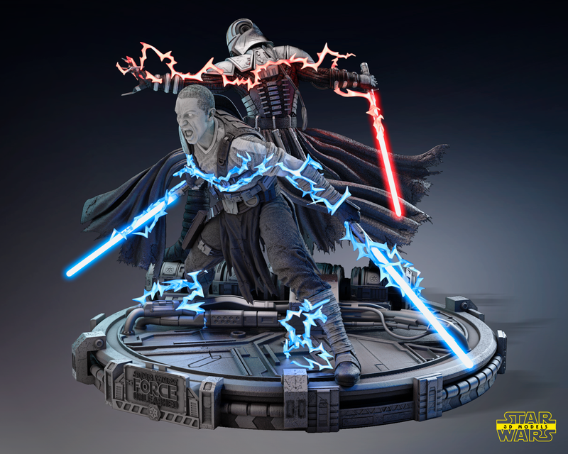 Starkiller and Galen Marek DIORAMA BASE