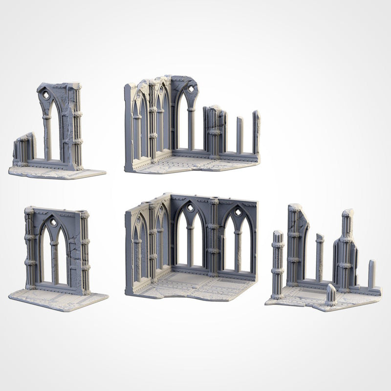 Cathedral Ruins 01 3D printed terrain view 7