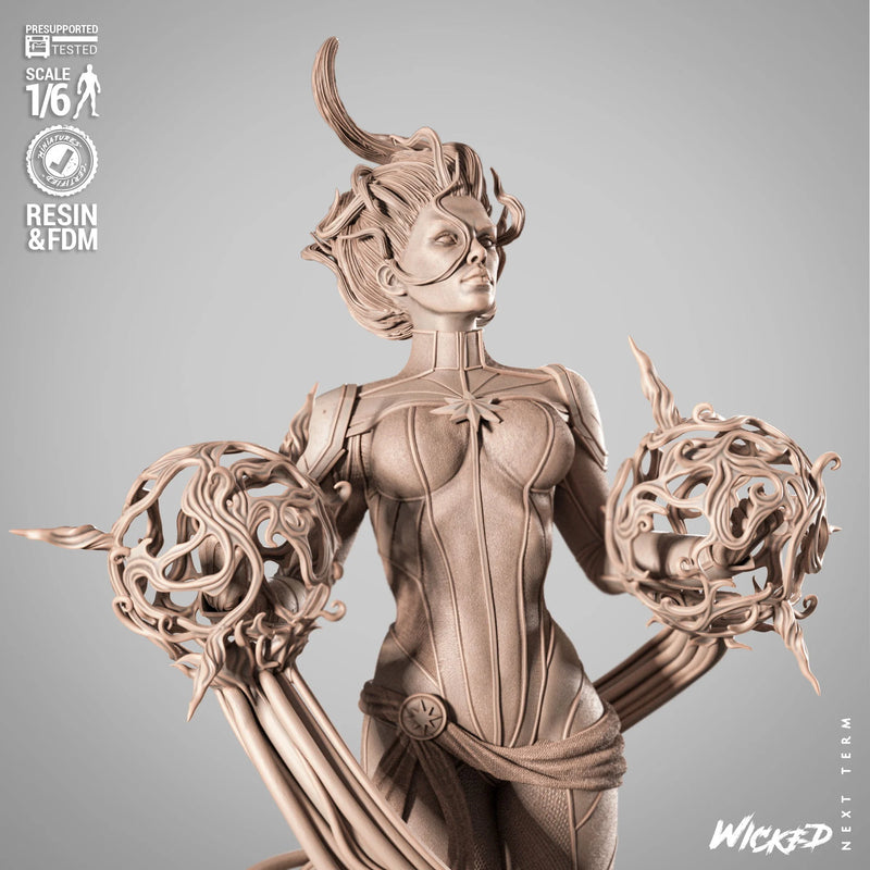 Captain Marvel Sculpture resin statue kit view 7