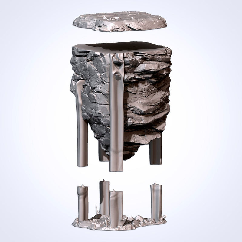 Floating Rocks 3D printed terrain view 7