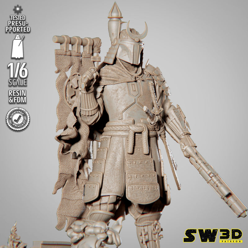 Boba Fett Samurai Sculpture