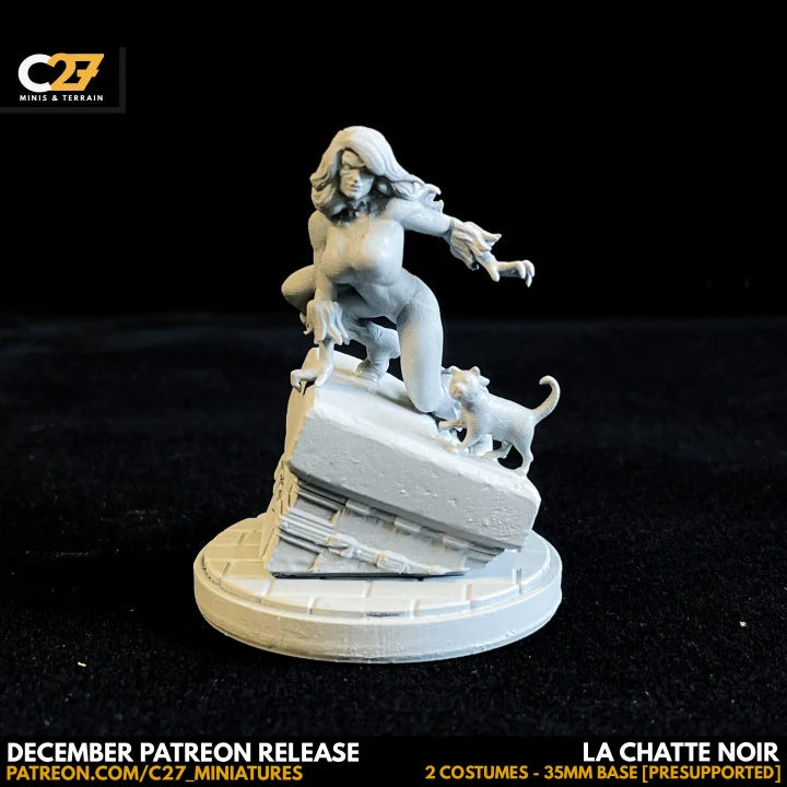 Black Cat (2 Costumes) Marvel MCP-compatible resin miniature by C27 Studios - product image 7