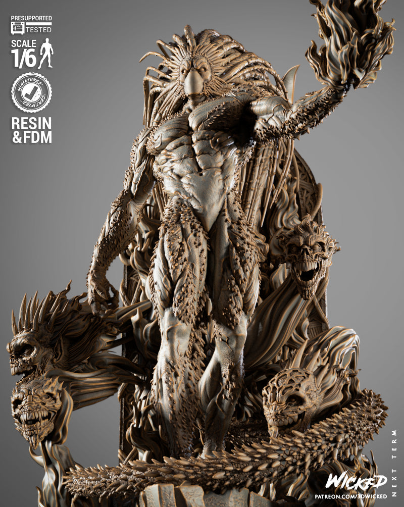 Black Heart Sculpture resin statue kit view 7