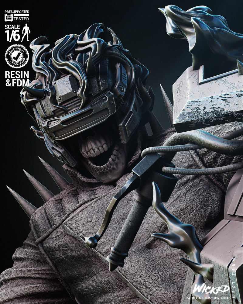 Danny Ketch Ghost Rider Sculpture resin statue kit view 7