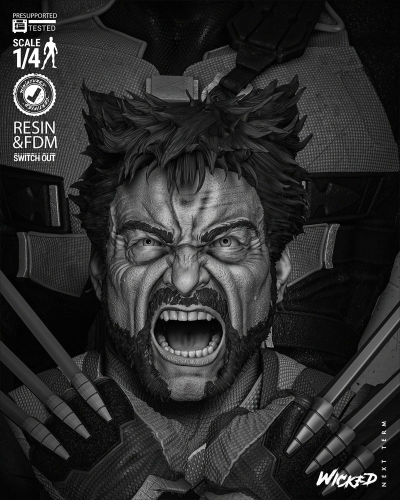 Deadpool and Wolverine 2024 Bust Diorama resin bust kit view 7