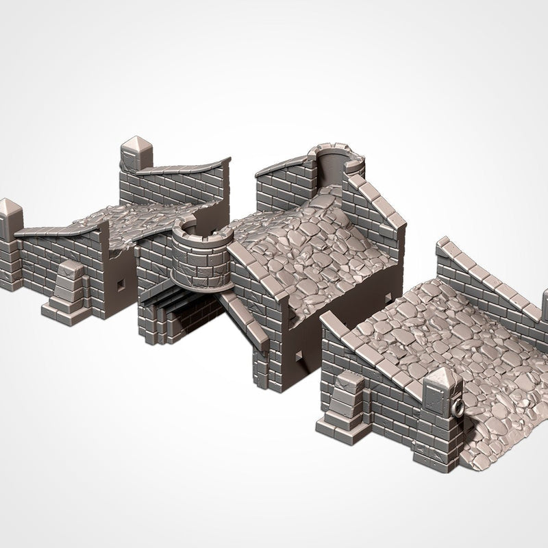 Medieval Bridges 3D printed terrain view 7
