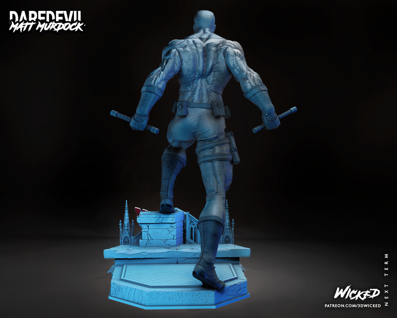 Daredevil Sculpture resin statue kit view 7