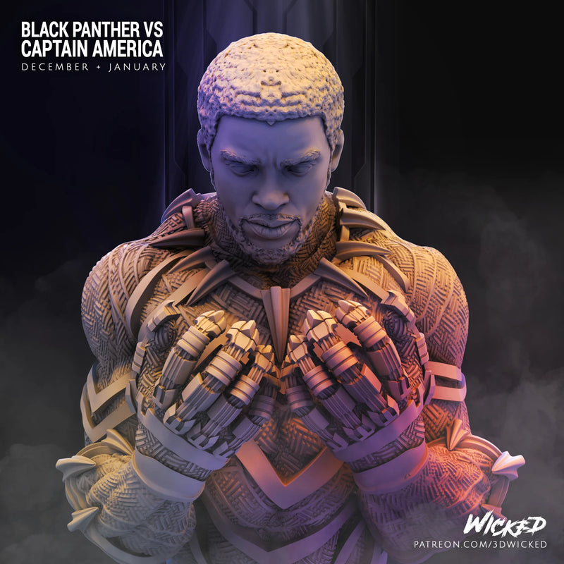 Captain America + Black Panther Busts resin bust kit view 7