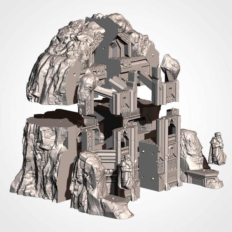 The Isolated Mountain 3D printed terrain view 7