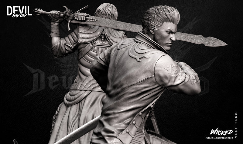 Dante and Vergil Diorama Sculpture resin diorama kit view 7
