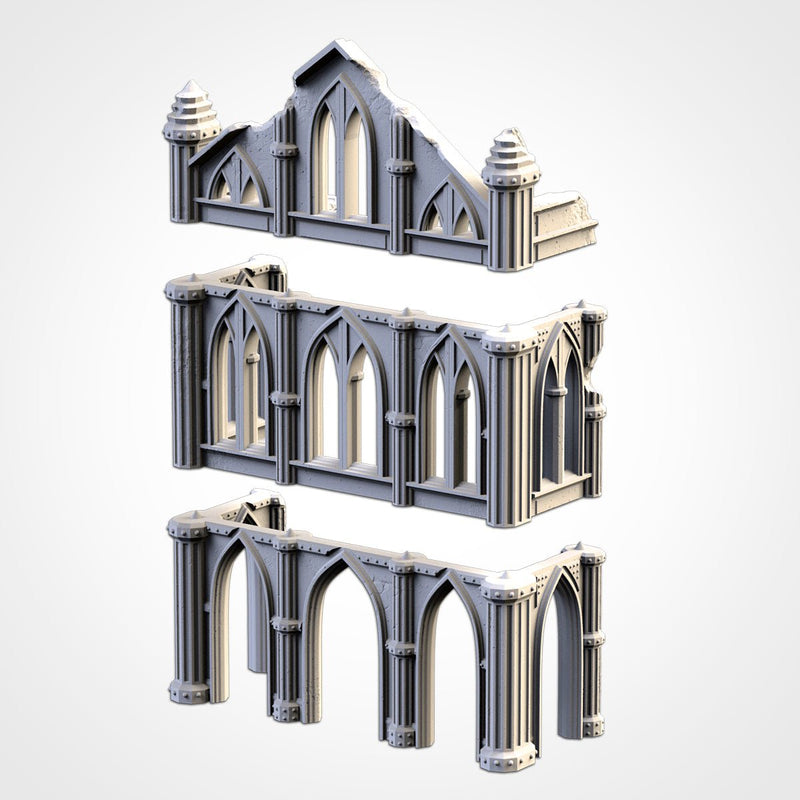 Cathedral Ruins 02 3D printed terrain view 7