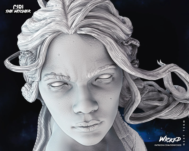Ciri Sculpture resin statue kit view 7