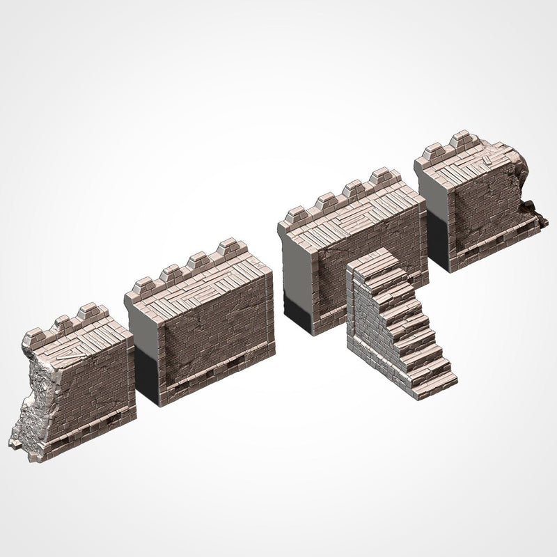 Classic Fortress 3D printed terrain view 7