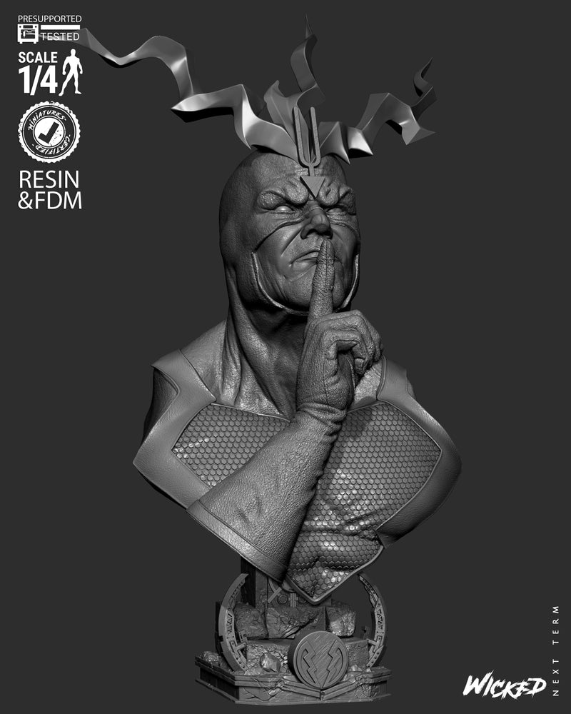 Black Bolt Portrait Bust resin bust kit view 7
