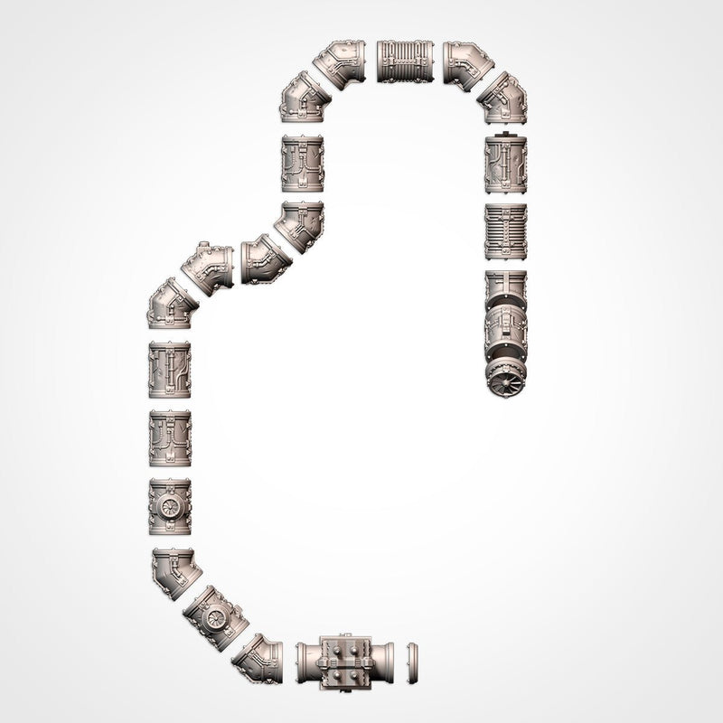 Modular Pipes 3D printed terrain view 7