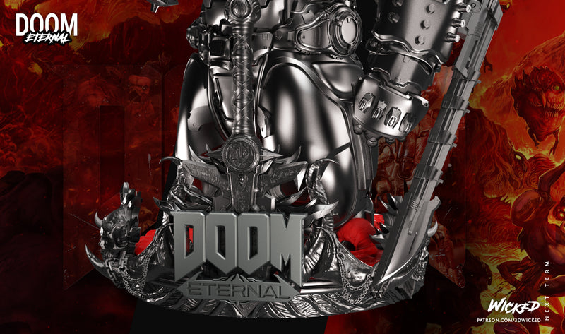 Doom Slayer Bust resin bust kit view 7