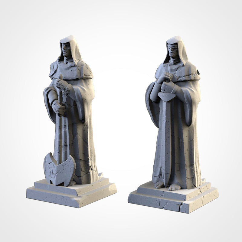 Statues 3D printed terrain view 7