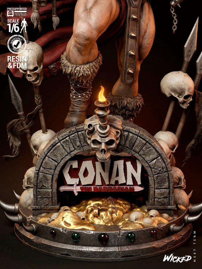 Conan The Barbarian Sculpture resin statue kit view 7