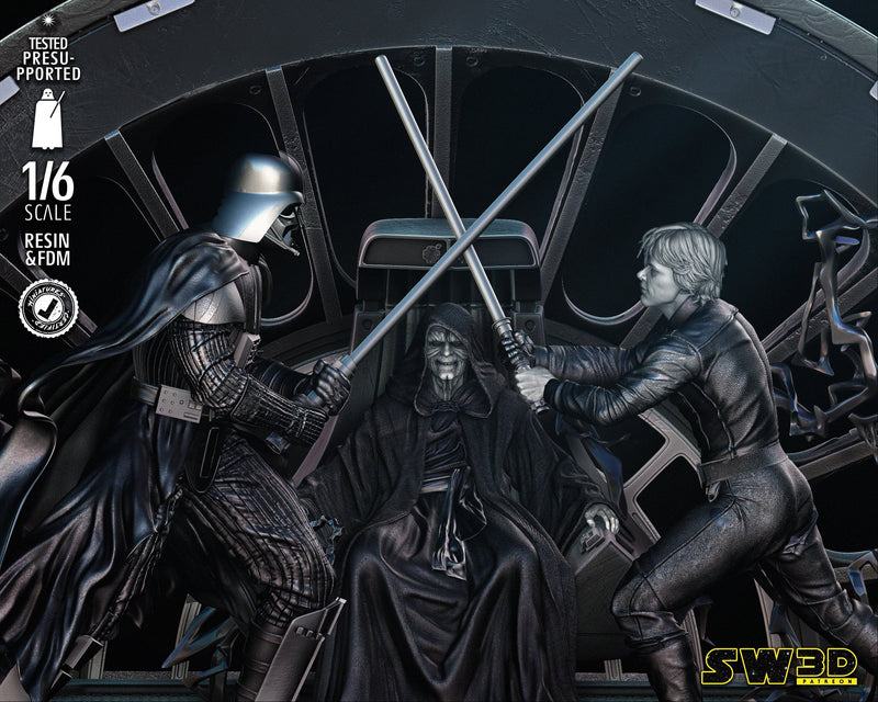 Luke and Darth Vader Return of Jedi Diorama